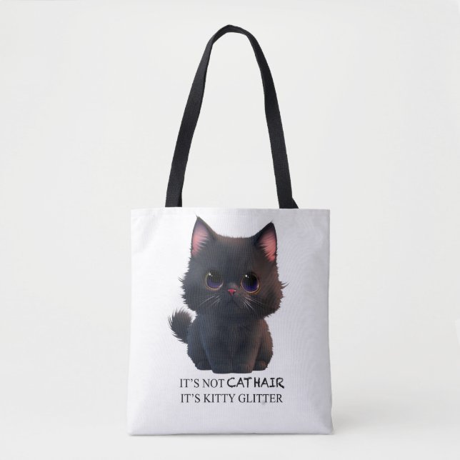 Niedliche schwarze Katze Tasche (Vorderseite)