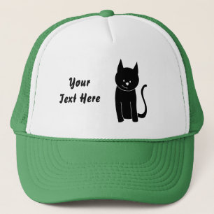 Niedliche schwarze Katze Truckerkappe