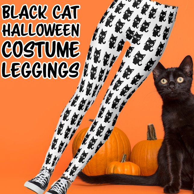 Niedliche Schwarze Katzen Halloween-Kostüme Leggings (Cute Black Cat Halloween Costume Leggings.  Would work for a lot of cute sexy costumes, Cat Woman)