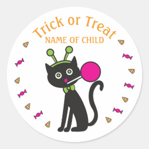 Niedliche Schwarze Katzen Halloween Sticker