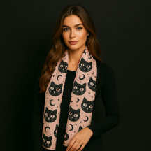 Niedliche Schwarze Katzen & Himmelskörper Hallowee