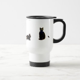 Niedliche Schwarze Katzen Kunst Reisebecher
