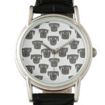 Niedliche Schwarze Labrador Retriever Hundeschau Armbanduhr<br><div class="desc">Aquarellmalerei von liebenswerten Schokoladenhunden Labrador Retriever,  perfekt für Liebhaber von Haustieren,  Hundewanderern,  Hundegroßomeren und Tierärzten.</div>