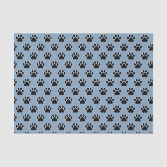 Niedliche schwarze Paws Seidenpapier (Vorderseite)