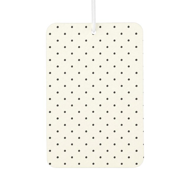 Niedliche schwarze Polka-Punkte-Muster elegant sti Autolufterfrischer (Vorderseite)