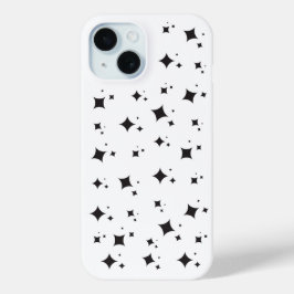 Niedliche schwarze Sterne im Himmelsmuster Case-Mate iPhone Hülle