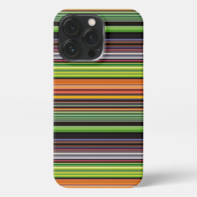 Niedliche schwarze Streifen iPhone 13 Pro Hülle (Rückseite)