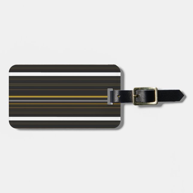 Niedliche, schwarzgelbe Streifen Gepäckanhänger (Vorderseite horizontal)