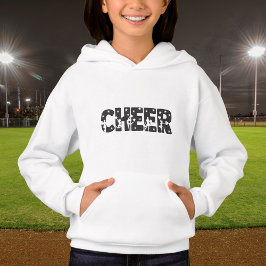 Niedliche Schwarzkäfer-Typografie Cheerleader-Silh Hoodie