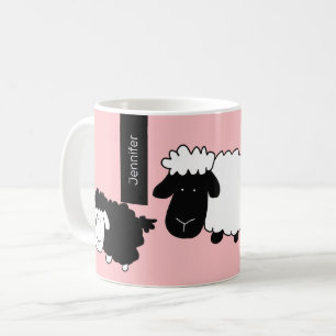 Niedliche Schwarzweiß-Illustrationen Kaffeetasse