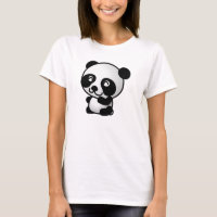 Niedliche Schwarzweißpanda-Cartoon-Grafik