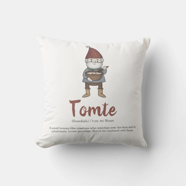 Niedliche Schwedische Tomate-Gnome - Definition Kissen (Vorderseite)