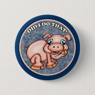 Niedliche Schwein-Knöpfe Button