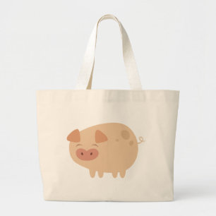 Niedliche Schwein-Taschen-Tasche Jumbo Stoffbeutel