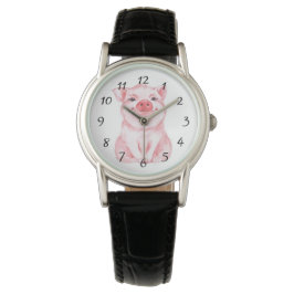 Niedliche Schweine-Frauenwache Armbanduhr