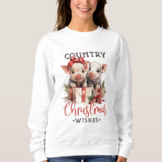 Niedliche Schweine Weihnachten Sweatshirt