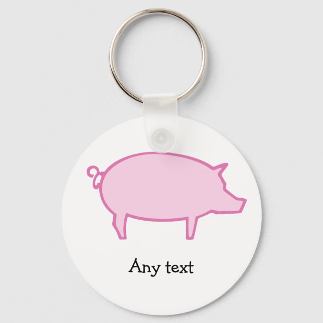 Niedliche Schweinefleisch-Schlüsselanhänger Schlüsselanhänger (Vorderseite)