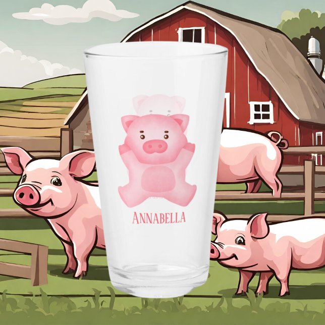 niedliche Schweineliebhaber geben Namen Glas (Von Creator hochgeladen)