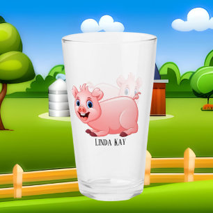 niedliche Schweineliebhaber tragen den Namen Glass Glas