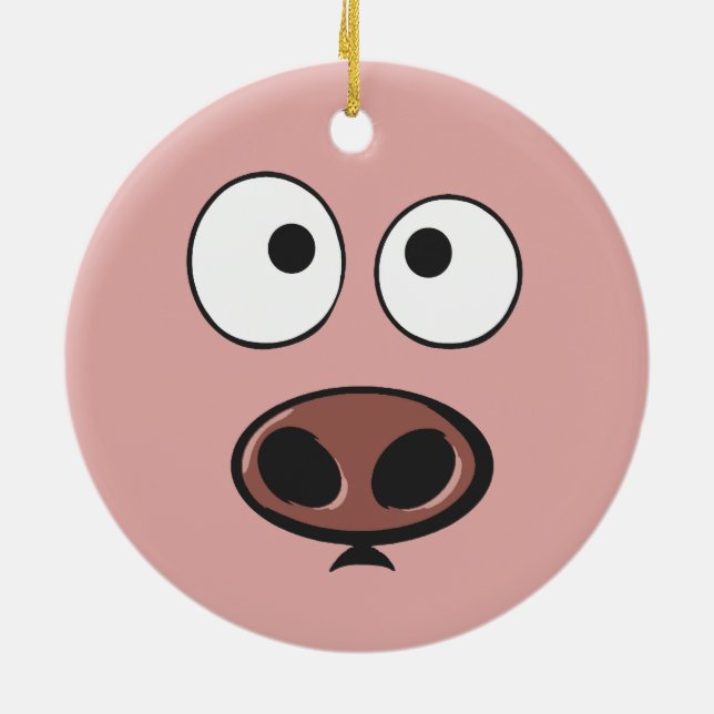 Niedliche Schweinezucht Keramikornament (Hinten)