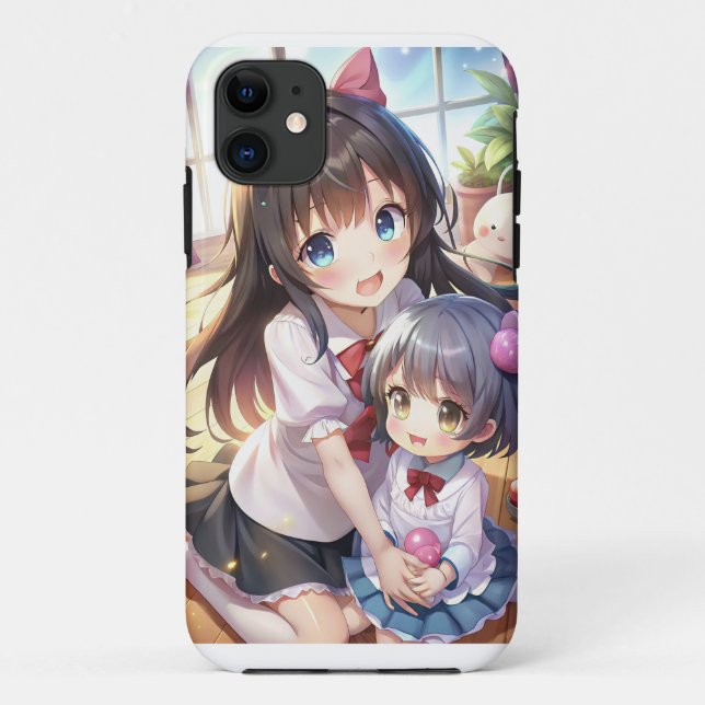 Niedliche Schwestern Case-Mate iPhone Hülle (Rückseite)
