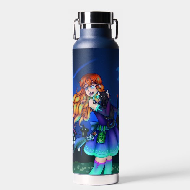 Niedliche Sci-Fi Girl Trinkflasche (Vorne)