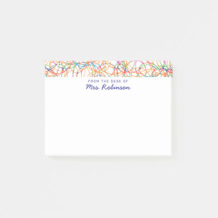 Niedliche Scribbles Lehrer Von der Schreibtisch au Post-it Klebezettel