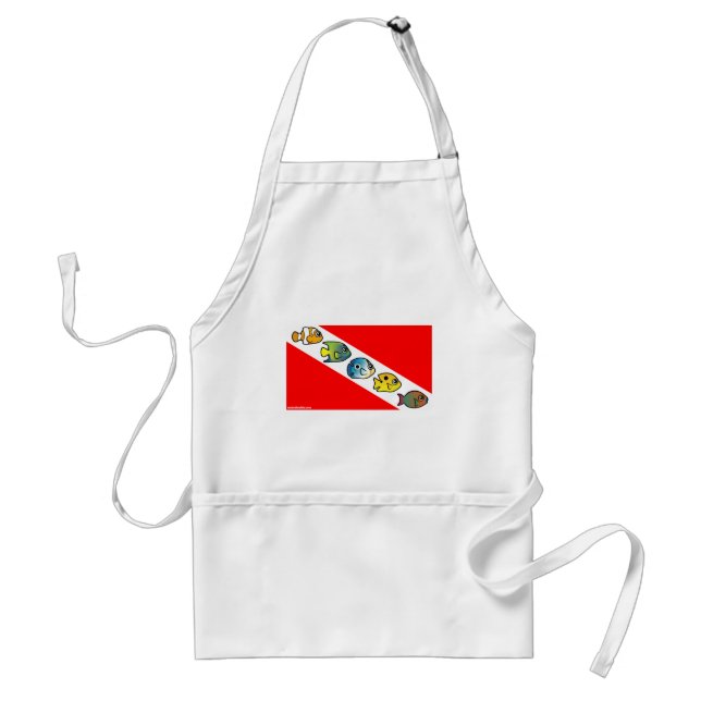 Niedliche Scubadorable Tauchen-Flagge Schürze (Vorne)