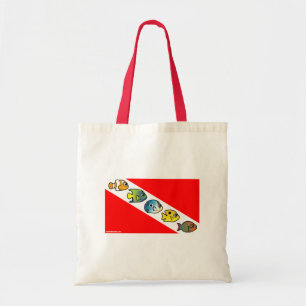 Niedliche Scubadorable Tauchen-Flagge Tragetasche