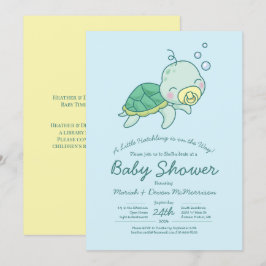 Niedliche Sea Turtle Baby Shower Kawaii Einladung