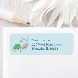 Niedliche Sea Turtle Baby Shower Kawaii Pink Girl