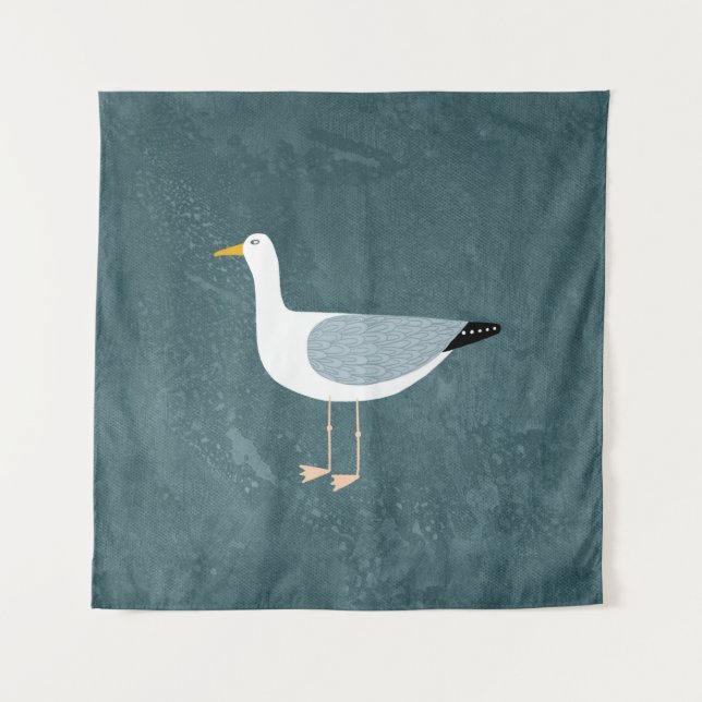 Niedliche Seagull Wandteppich (Vorderseite)