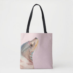 Niedliche Seelöwewatercolor-Illustration Tasche