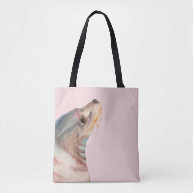 Niedliche Seelöwewatercolor-Illustration Tasche (Vorderseite)