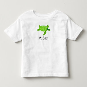 Niedliche Seeschildkröte personalisiert mit Kleinkind T-shirt