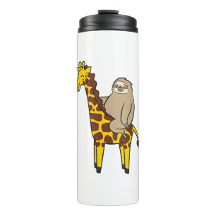 Niedliche Segeltour auf der Giraffe Liebe Giraffen Thermosbecher