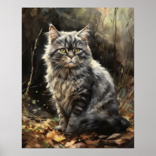 Niedliche Selkirk Rex Cat Art Print Poster
