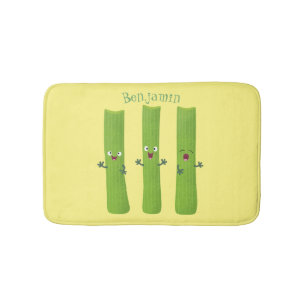 Niedliche Sellerie Sticks Trio Cartoon Gemüse Badematte