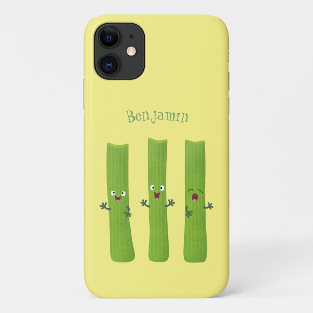 Niedliche Sellerie Sticks Trio Cartoon Gemüse Case-Mate iPhone Hülle (Rückseite)