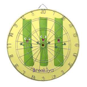 Niedliche Sellerie Sticks Trio Cartoon Gemüse Dartscheibe