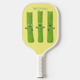 Niedliche Sellerie Sticks Trio Cartoon Gemüse Pickleball Schläger