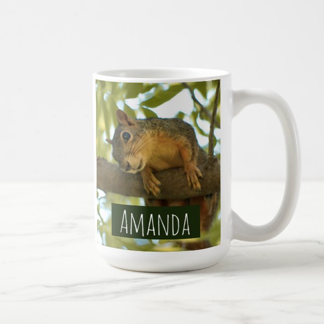 Niedliche, seltsame Eichhörnchenfotografie Kaffeetasse (Rechts)