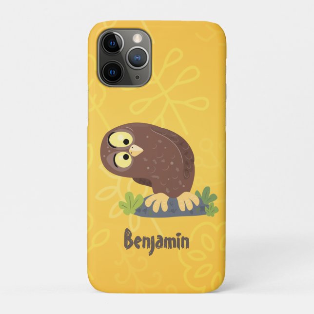 Niedliche, seltsame, lustige Uhu-Cartoon-Illustrat Case-Mate iPhone Hülle (Rückseite)