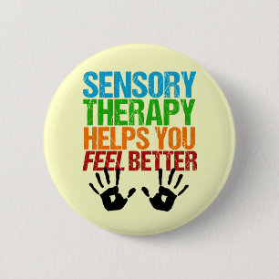 Niedliche sensorische Therapie OT Handprints Button