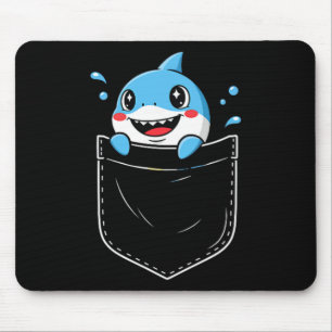 Niedliche Shark Pocket Meme Funny Mousepad