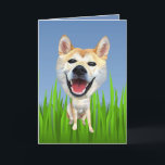 Niedliche Shiba Inu Dog Grußkarte Feiertagskarte<br><div class="desc">Ich bin ein großer Tierfreund und für sie einzutreten und Kunst/Cartoon zu schaffen ist meine Leidenschaft. Wenn Sie möchten, dass IHR Hund auf diese Cartoon-Art und Weise auf Zazzle Produkte Ihrer Wahl zeichne, schreiben Sie mir bitte via Zazzle, oder schreiben Sie mir eine E-Mail an julieartwork4@gmail.com und ich würde mich...</div>