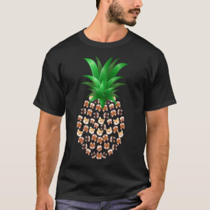Niedliche Shiba Inu Hunde Ananas Tropisches Obst S T-Shirt