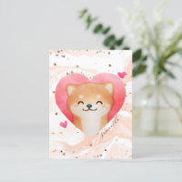 Niedliche Shiba Inu im Herzen