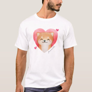 Niedliche Shiba Inu im Herzen T-Shirt