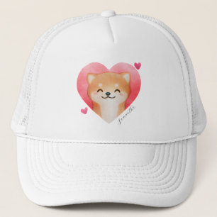 Niedliche Shiba Inu im Herzen Truckerkappe